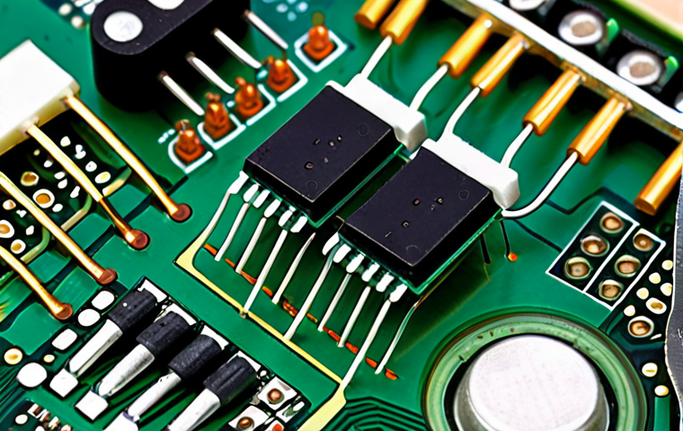 **

A close-up shot of various electronic components (resistors, capacitors, ICs) laid out on a PCB (printed circuit board) with schematics in the background. The focus is on the detail and complexity of modern electronics.

**