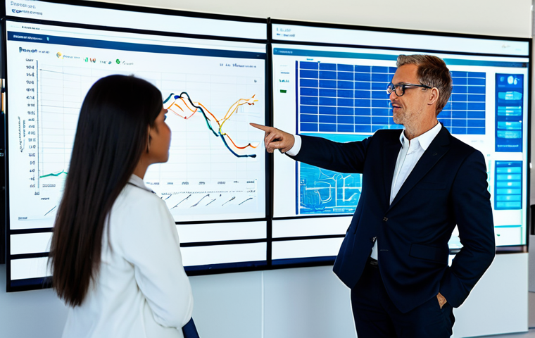 A professional electrical engineer, fully clothed in a modest business suit, stands in a modern, brightly lit smart grid control center. Large screens display real-time energy flow data and renewable energy statistics. The engineer is pointing at a screen, engaging in a professional discussion with a diverse, fully clothed team of colleagues, showcasing visionary technical leadership and innovation in clean energy. The scene embodies a safe for work, appropriate content, family-friendly environment with perfect anatomy, correct proportions, well-formed hands, and natural body proportions, captured with professional photography, high quality.