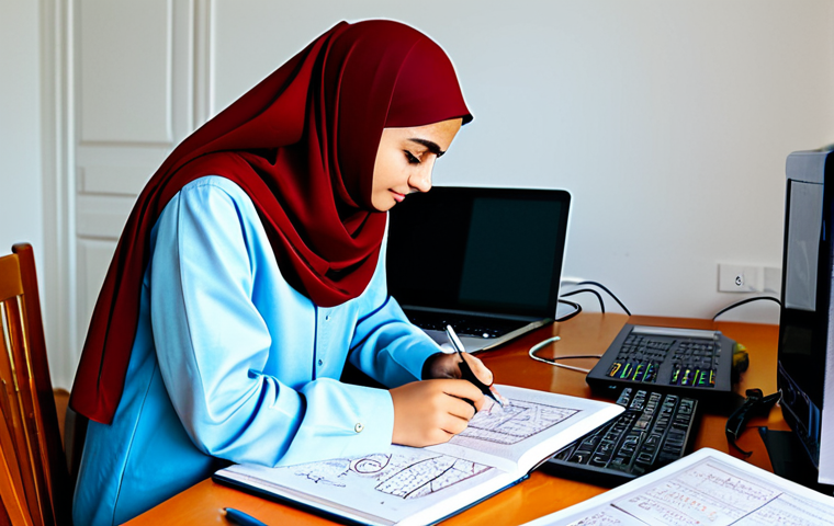 전자기술사 자격증 취득을 위한 시간 관리 - Electronics Technician at Work**

"A skilled electronics technician in a clean, modern workshop envi...