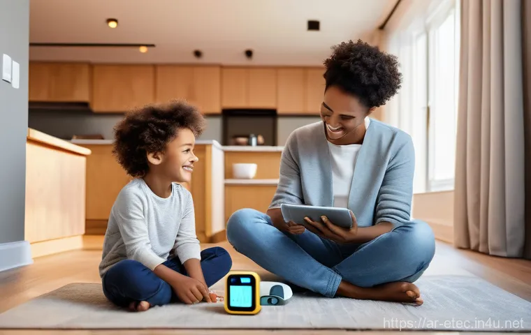 전자기술사와 관련된 전자공학 분야 소개 - **Prompt 1: Smart Home Oasis**
    A visually rich and warm scene inside a modern, elegantly designe...