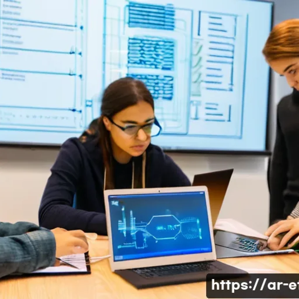 전자기술사 스터디 그룹 필수 규칙 - **Prompt 1: Collaborative Tech Learning Session**
A diverse group of young adults, approximately...