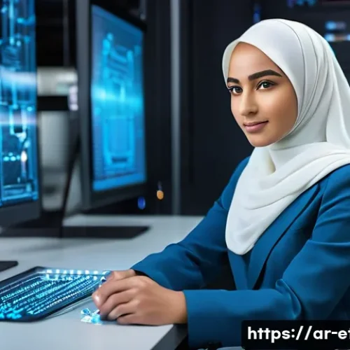 Home 33 전자기술사 시험 난이도 분석 - **Prompt 1: The Visionary Innovator**
"A confident Arab female electronics engineer, in her late...