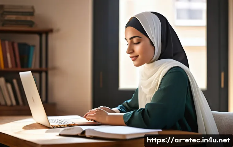 전자기술사 필기시험에서 오답 최소화 전략 - **Mental Preparation and Confidence**
A young Arab woman in her early twenties, dressed modestly...