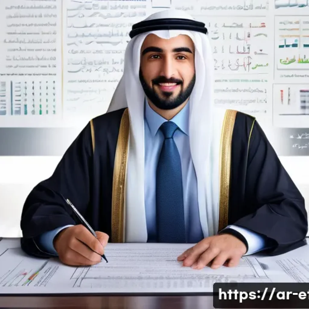 전자기술사와 실무 중심 자격증의 차이 - A professional Middle Eastern male engineer in traditional business attire with an Arabic-style offi...