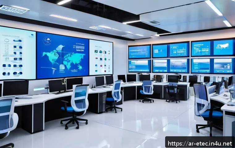 전자기술사와 산업별 최신 기술 트렌드 - A cutting-edge industrial factory interior showcasing smart control systems integrated with artifici...