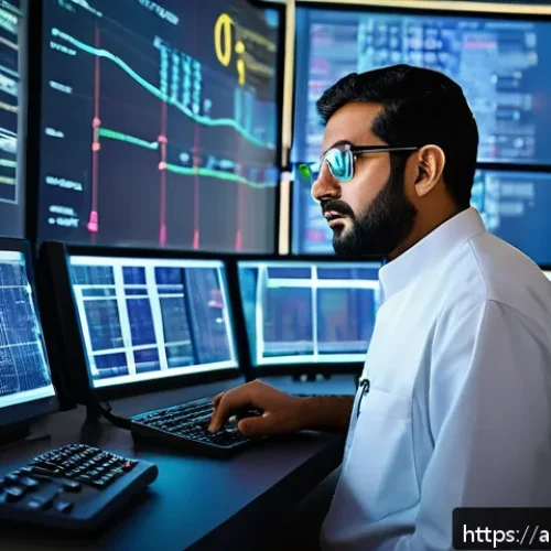 전자기술사와 관련된 최신 IT 기술 분석 - A modern Middle Eastern electrical engineer wearing professional attire and safety glasses, working ...