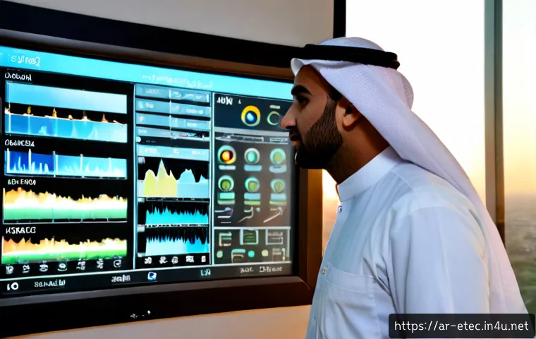 전자기술사와 디지털 변혁과 기술의 역할 - Photorealistic electrical engineer in modest professional attire inspecting a modern smart-grid cont...